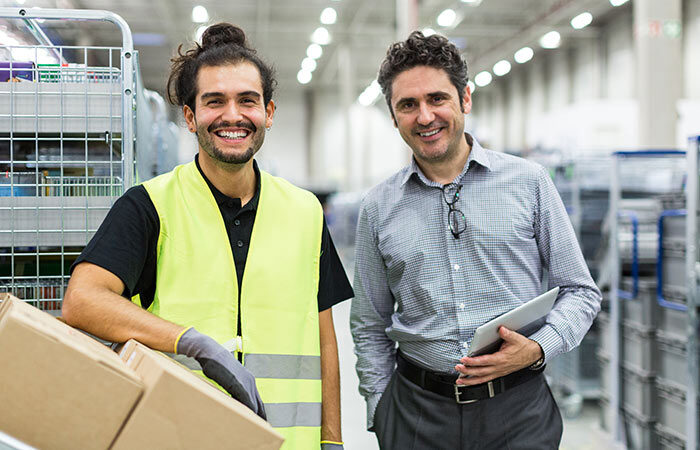 Employer Services - employer and employee in warehouse